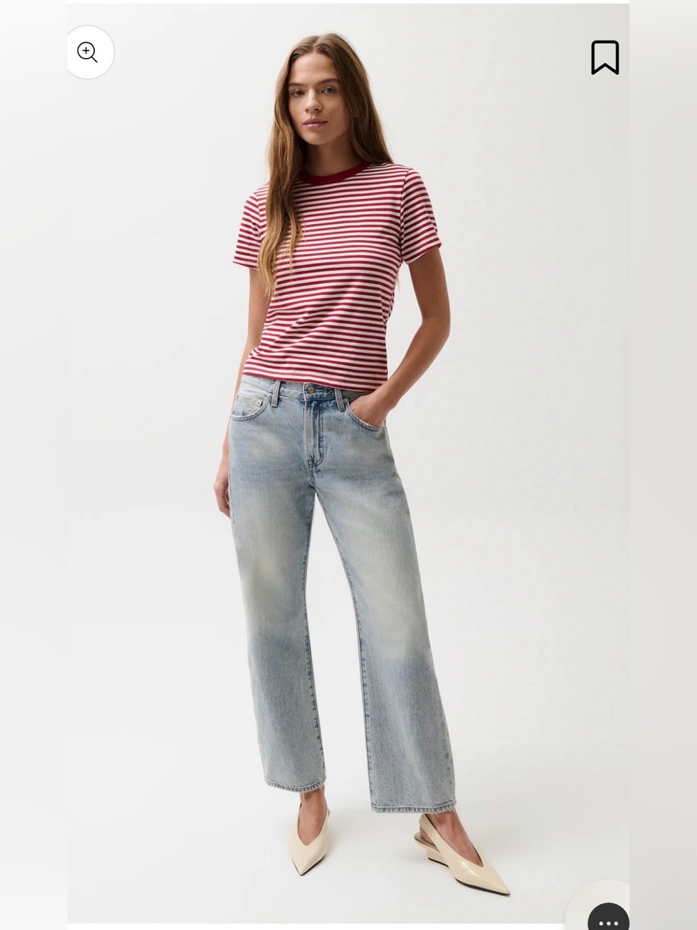 Pistola LEXI MID RISE BOWED STRAIGHT JEAN -
BOWIE - size 28
